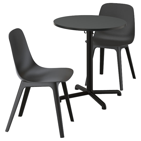 STENSELE / ODGER - Table and 2 chairs, anthracite anthracite,70 cm