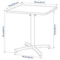STENSELE / ÖSTANÖ - Table and 2 chairs, anthracite anthracite/Remmarn dark grey,70x70 cm