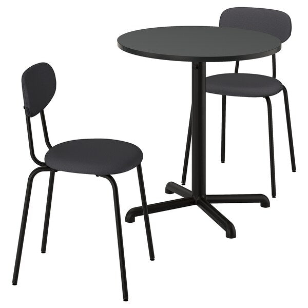 STENSELE / ÖSTANÖ - Table and 2 chairs, anthracite anthracite/Remmarn dark grey,70 cm