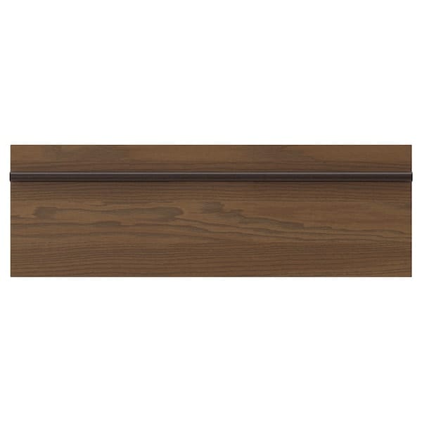 STENSTA drawer front, dark brown ash veneer, 60x20 cm