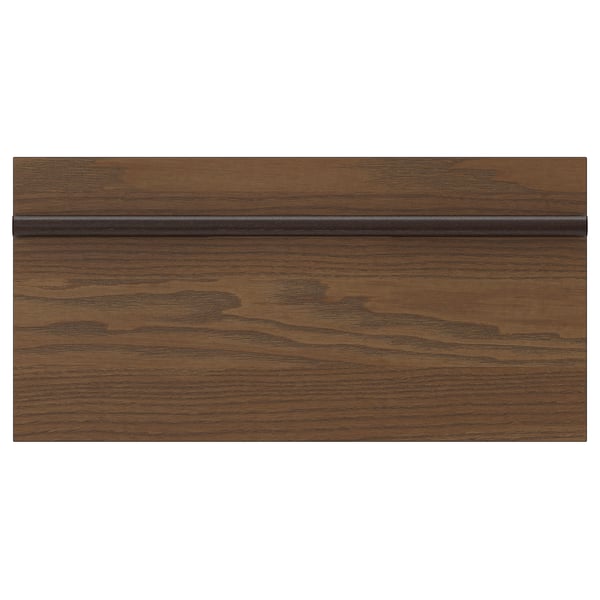 STENSTA drawer front, dark brown ash veneer, 40x20 cm