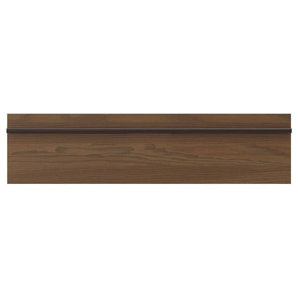 STENSTA drawer front, dark brown ash veneer, 80x20 cm