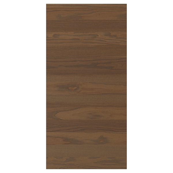 STENSTA cover panel, dark brown ash veneer, 39x80 cm