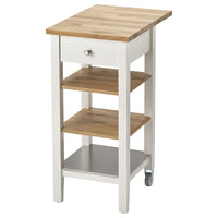 STENSTORP kitchen trolley, white/oak, 45x43x90 cm