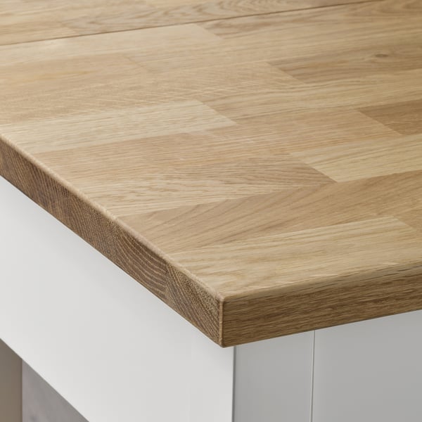 STENSTORP kitchen trolley, white/oak, 45x43x90 cm