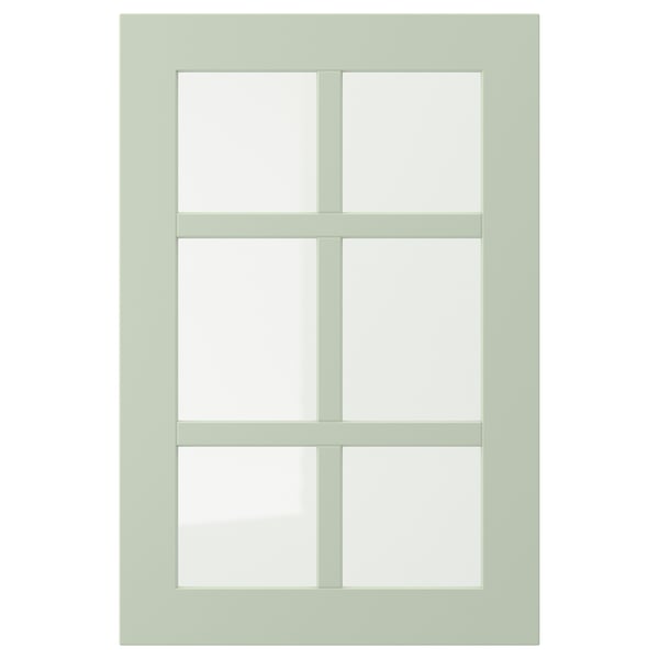 STENSUND glass door, light green, 40x60 cm