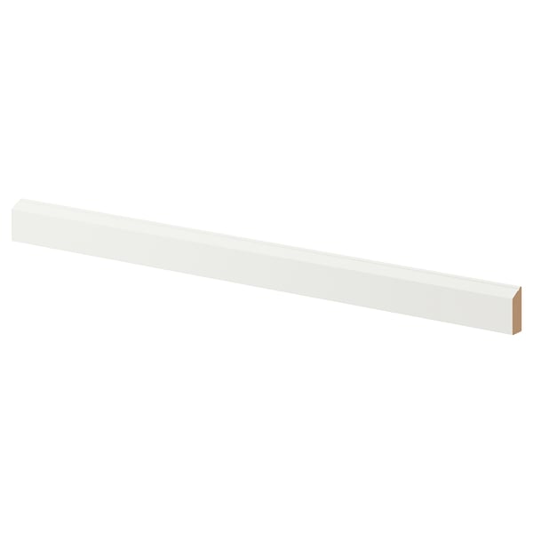 STENSUND contoured deco strip/moulding, white, 221x3 cm