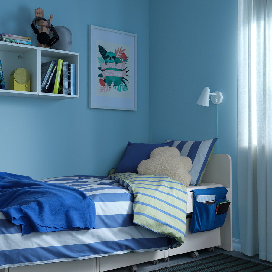 STICKAT bed pocket, blue, 39x30 cm