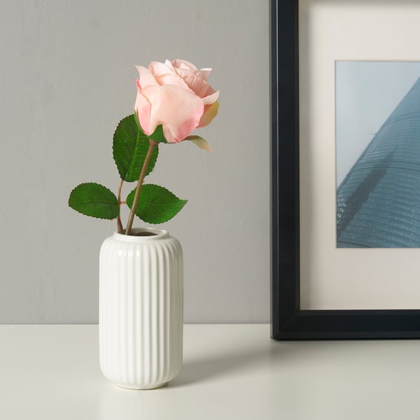 STILREN vase, white, 12 cm