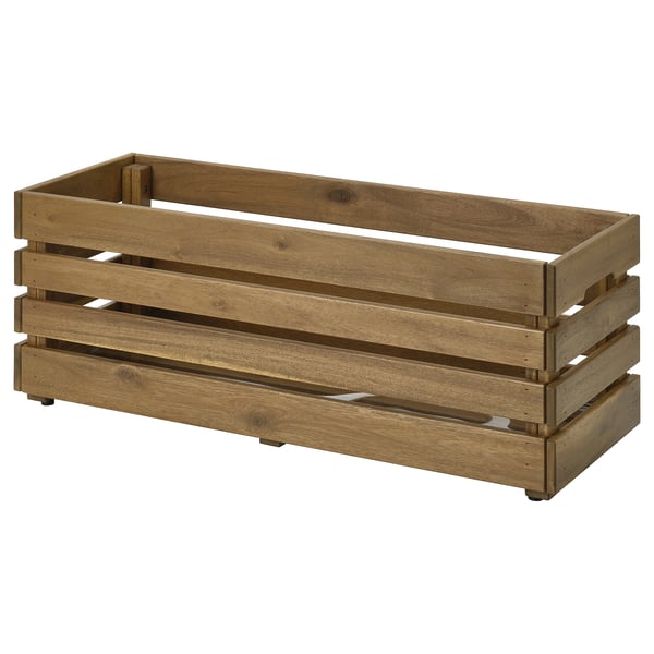 STJÄRNANIS flower box, outdoor acacia, 75x27 cm