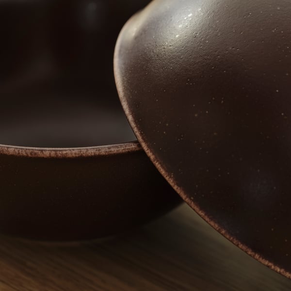 STOCKHOLM 2025 bowl, brown, 15 cm, 2 pack