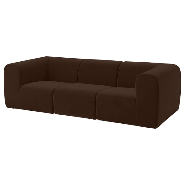 STOCKHOLM 2025 3-seat sofa, Alhamn dark brown, 243x70x99 cm