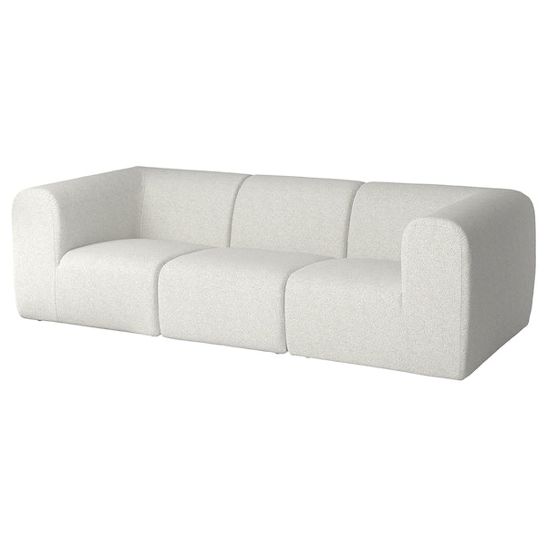 STOCKHOLM 2025 3-seat sofa, Djurmo grey/white, 243x70x99 cm