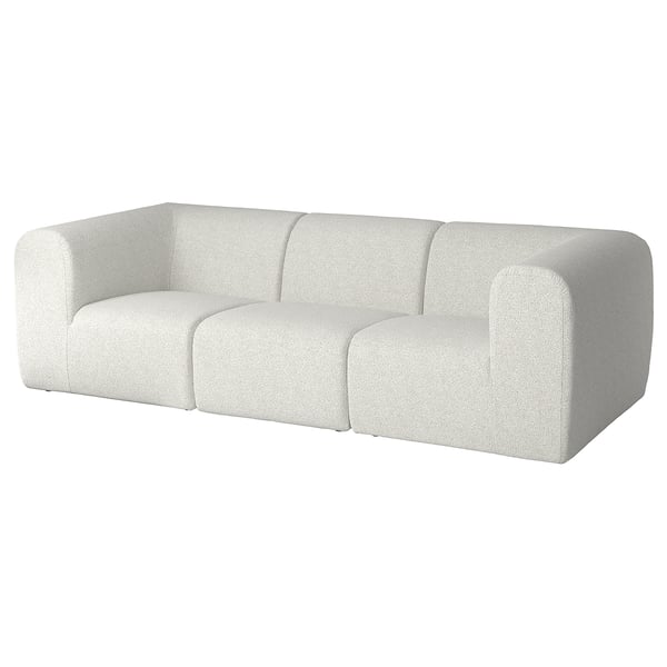 STOCKHOLM 2025 3-seat sofa, Djurmo grey/white, 243x70x99 cm