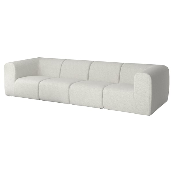 STOCKHOLM 2025 4-seat sofa, Djurmo grey/white, 308x70x99 cm