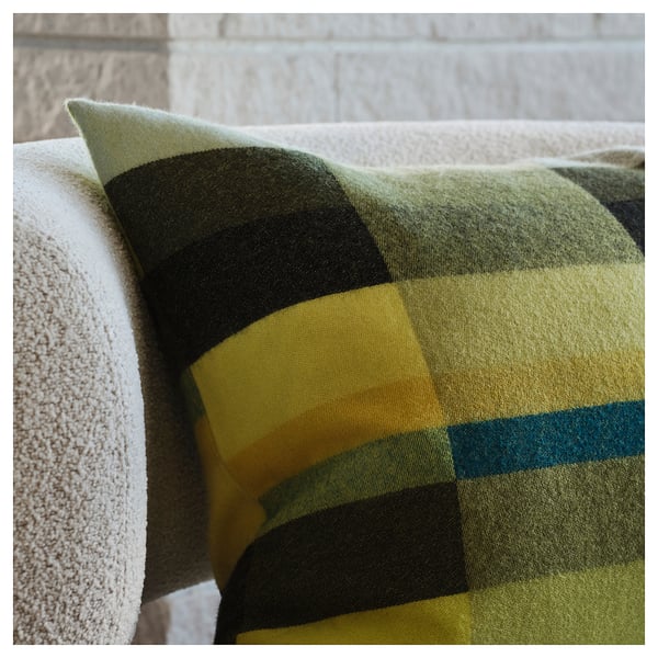 STOCKHOLM 2025 cushion cover, dark green/blue-green, 40x58 cm