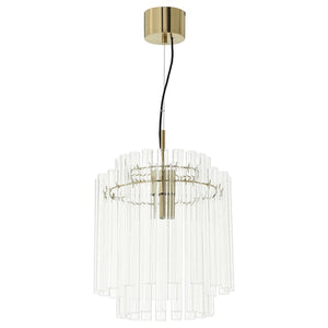 STOCKHOLM 2025 pendant lamp, glass/brass-plated, 38 cm