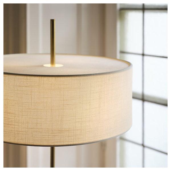 STOCKHOLM 2025 table lamp, white textile/brass-plated, 65 cm