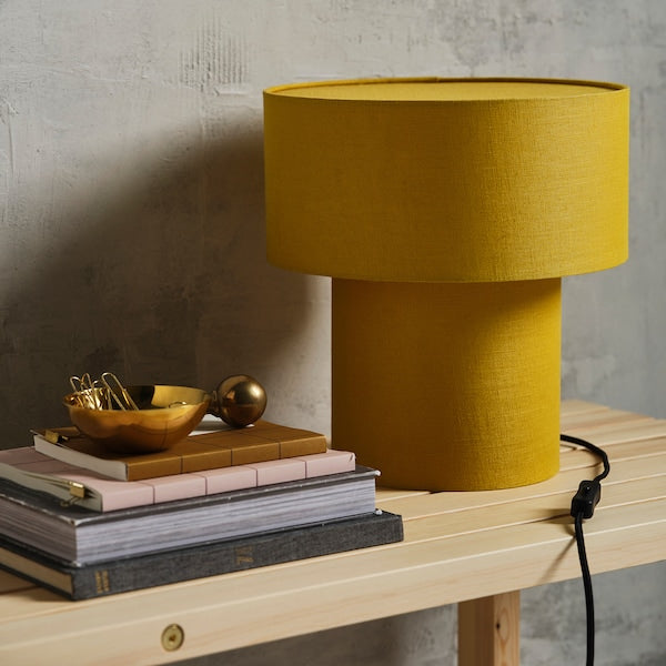 STOCKHOLM 2025 table lamp, yellow/textile, 35 cm