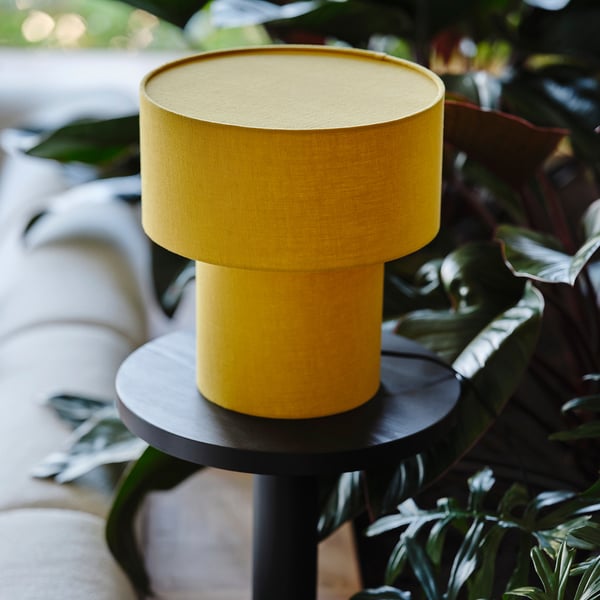 STOCKHOLM 2025 table lamp, yellow/textile, 35 cm