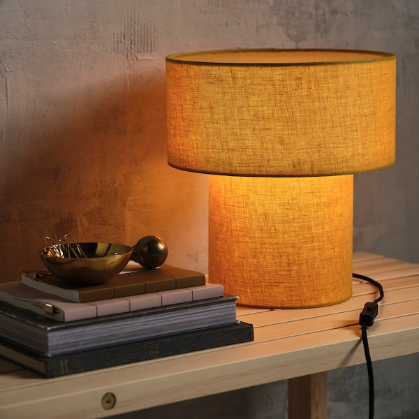 STOCKHOLM 2025 table lamp, yellow/textile, 35 cm