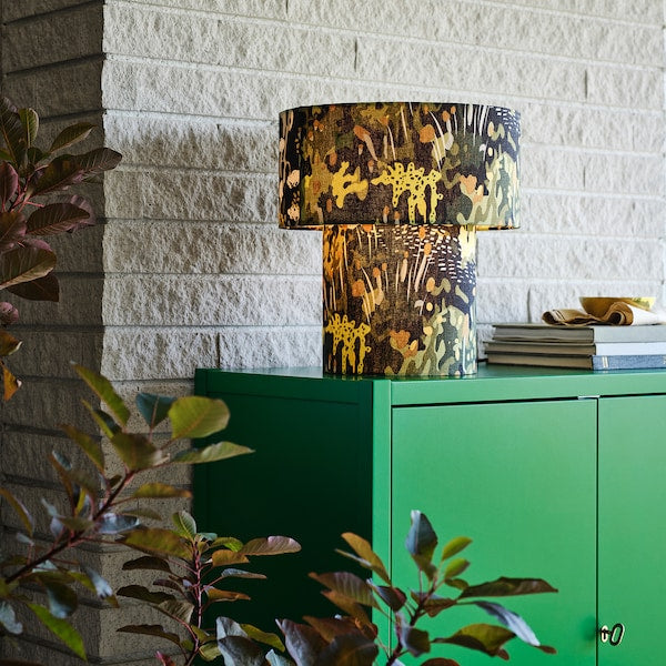 STOCKHOLM 2025 table lamp, black multicolour/textile, 35 cm