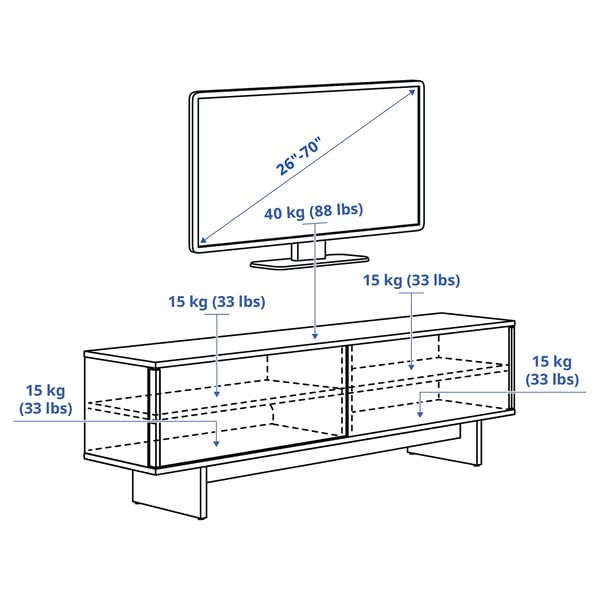 STOCKHOLM 2025 TV bench with sliding doors, oak veneer, 179x42x56 cm
