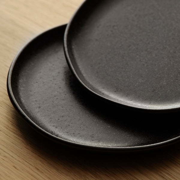 STOCKHOLM 2025 side plate, black, 18 cm, 2 pack