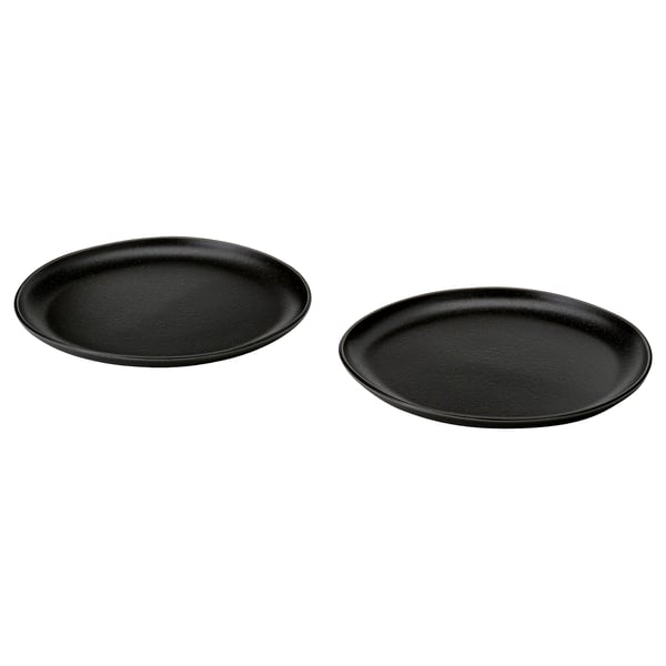 STOCKHOLM 2025 plate, black, 26 cm, 2 pack