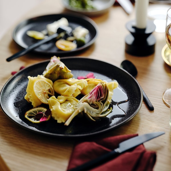 STOCKHOLM 2025 plate, black, 26 cm, 2 pack