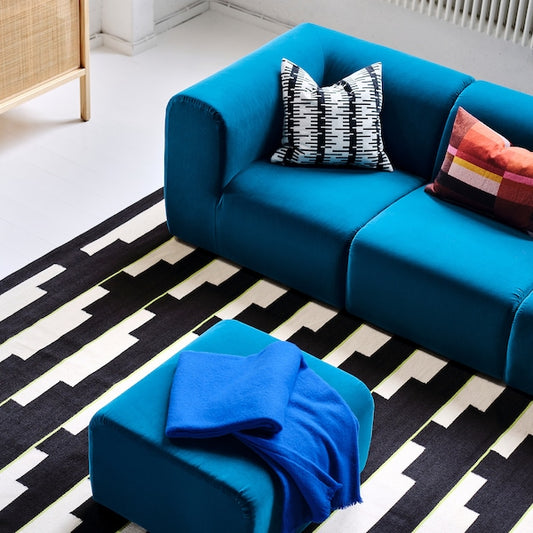 STOCKHOLM 2025 pouffe, Alhamn dark turquoise, 65x69 cm