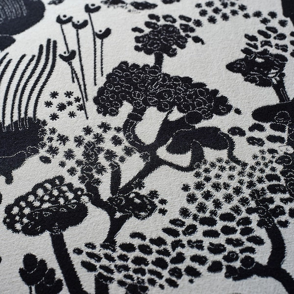 STOCKHOLM 2025 pouffe, black/white, 80 cm