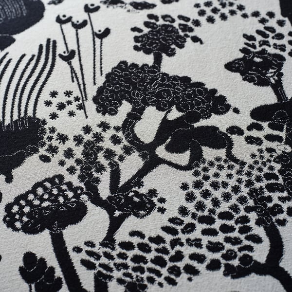 STOCKHOLM 2025 pouffe, black/white, 80 cm