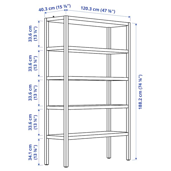 STOCKHOLM 2025 shelving unit, oak veneer, 120x40x188 cm