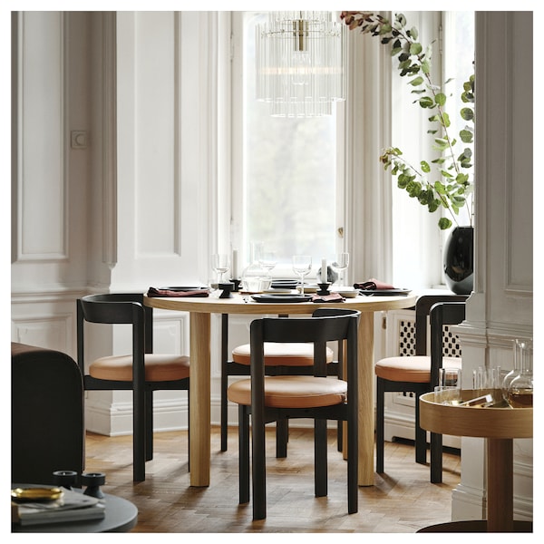 STOCKHOLM 2025 chair, dark brown/leather, 56x74x50 cm