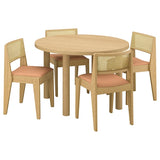 STOCKHOLM 2025 / STOCKHOLM 2025 table and 4 chairs, oak veneer/oak rattan, 115 cm