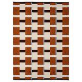 STOCKHOLM 2025 rug, flatwoven, white/brown/light blue handwoven, 170x240 cm