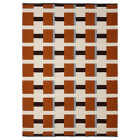 STOCKHOLM 2025 rug, flatwoven, white/brown/light blue handwoven, 170x240 cm