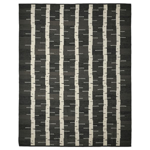 STOCKHOLM 2025 rug, flatwoven, grey/white/black handwoven, 240x300 cm