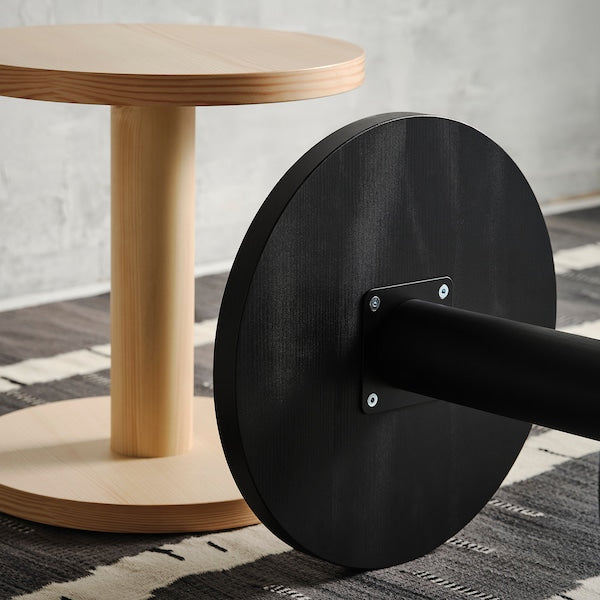 STOCKHOLM 2025 side table, pine veneer black, 40 cm