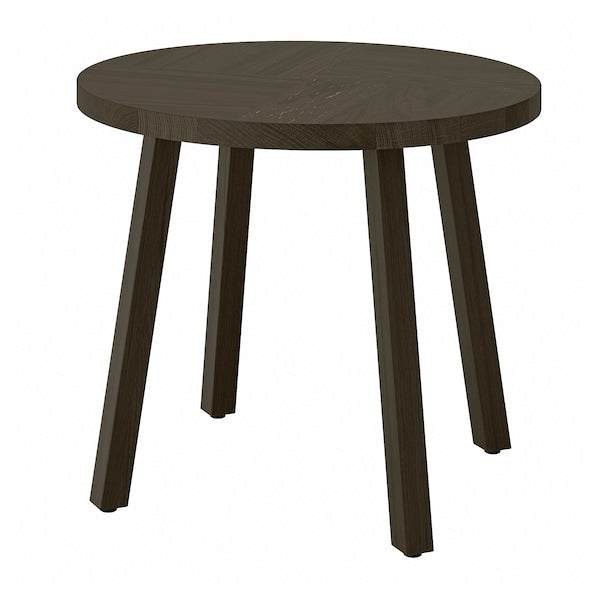STOCKHOLM 2025 side table, oak veneer dark brown, 55 cm