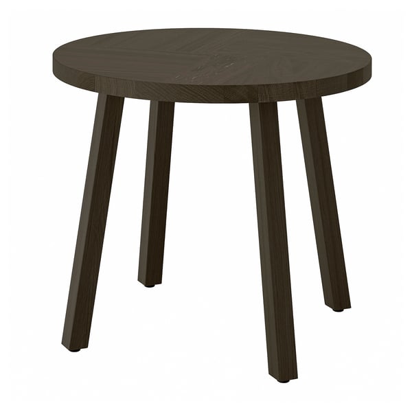 STOCKHOLM 2025 side table, oak veneer dark brown, 55 cm