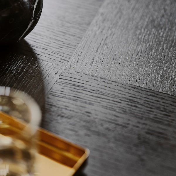 STOCKHOLM 2025 side table, oak veneer dark brown, 55 cm