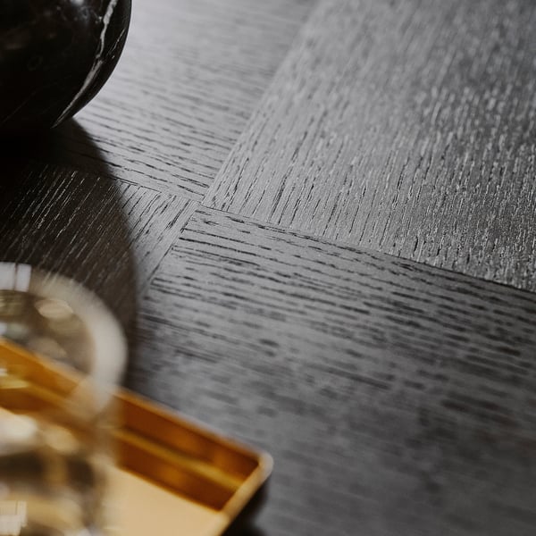 STOCKHOLM 2025 side table, oak veneer dark brown, 55 cm