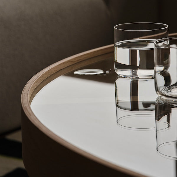 STOCKHOLM 2025 coffee table, oak veneer glass, 97 cm