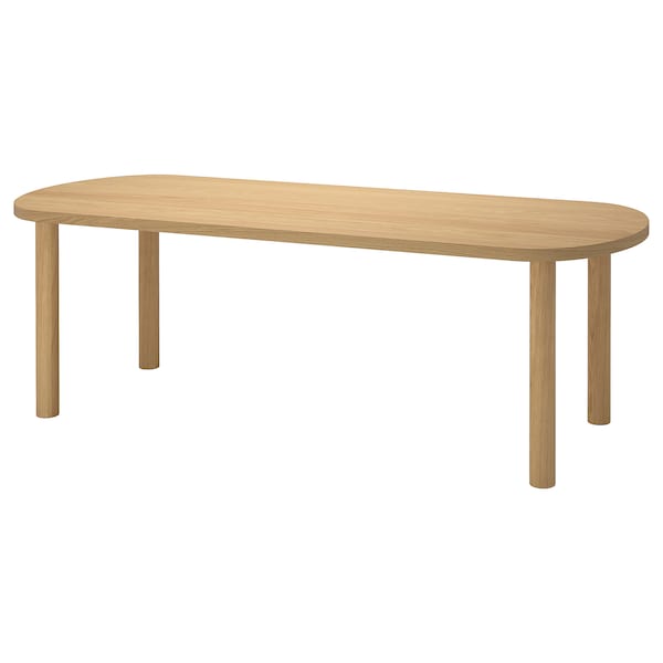 STOCKHOLM 2025 table, oak veneer/oak veneer, 230x90 cm