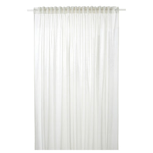 STOCKHOLM 2025 sheer curtain, 1 piece, off-white/with heading tape, 300x300 cm