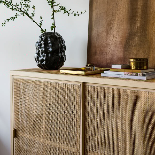 STOCKHOLM 2025 vase, black, 27 cm