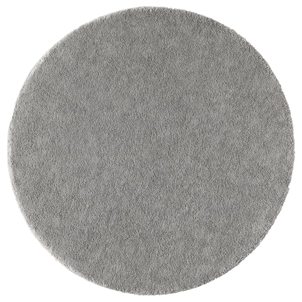 STOENSE rug, low pile, medium grey, 130 cm