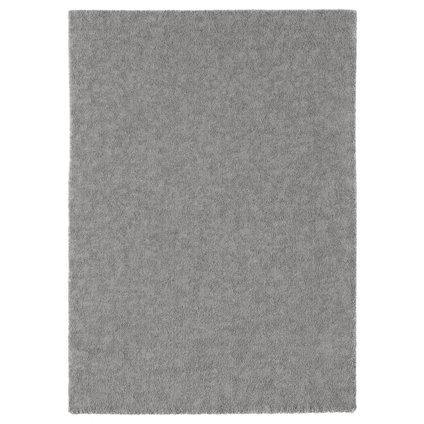 STOENSE rug, low pile, medium grey, 170x240 cm